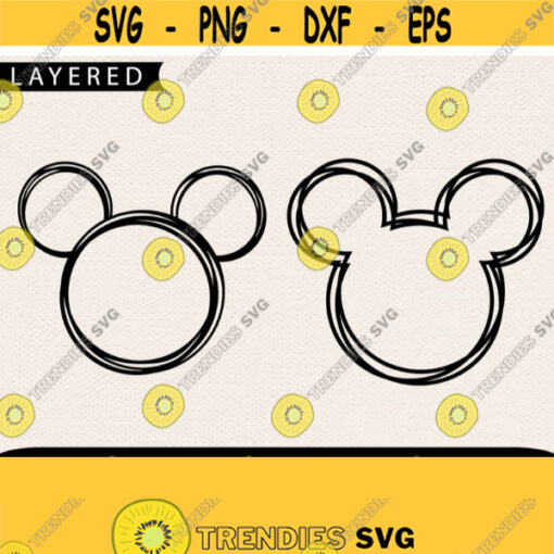 Mickey Drawing Svg Disney Svg Mickey Svg Mickey Mouse Svg Mickey Outline svg Cricut Files Design 211