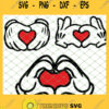 Mickey Hands Love SVG PNG DXF EPS 1