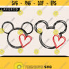 Mickey Head Heart Svg Valentines Day Svg Love Svg Cricut Svg Mickey Svg Disney Svg Heart Svg Mom Svg Design 245