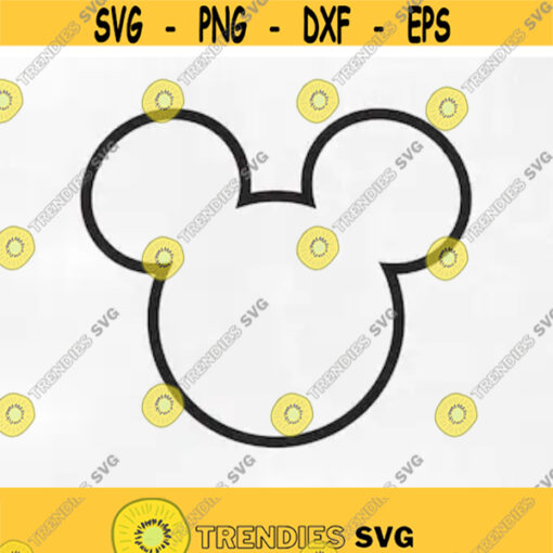 Mickey Head Outline svg Mickey svg dxf png instant download disney svg for cricut mickey mouse svg disney svg mickey outline svg Design 61