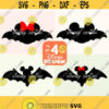 Mickey Mouse Bat SVG Minnie Mouse Bat SVG Halloween SVG Cricut Files Silhouette Files Design 222
