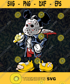 Mickey Mouse Jason Voorhees SVG Mickey Mouse Halloween SVG Jason Mask SVG Layered SVG Horror Movie Characters SVG