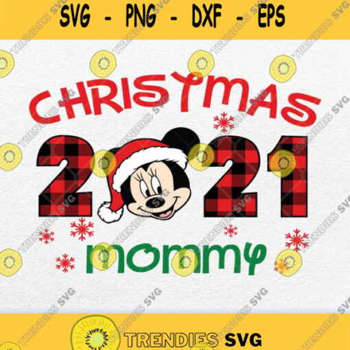 Mickey Mouse Mommy Christmas 2021 Svg Png