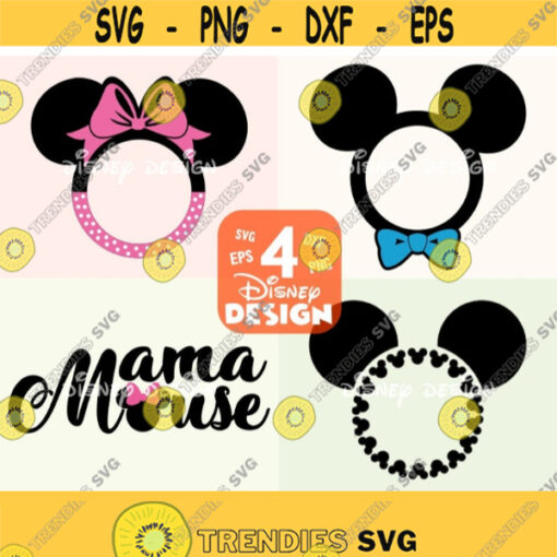 Mickey Mouse Monogram Frames SVG Collection Minnie Mouse Monogram Frames DXF Clipart Files for Silhouette Cameo or Cricut Design 303