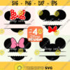 Mickey Mouse Monogram Frames SVG Collection Minnie Mouse Monogram Frames DXF Clipart Files for Silhouette Cameo or Cricut Design 423