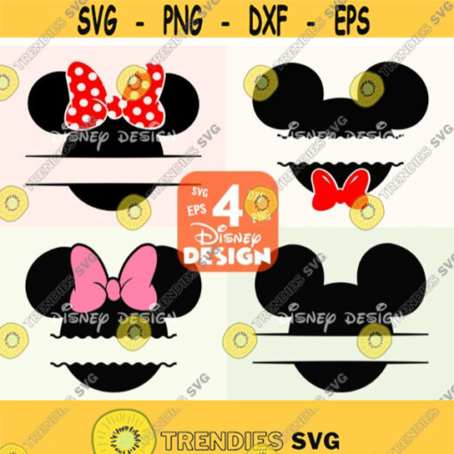 Mickey Mouse Monogram Frames SVG Collection Minnie Mouse Monogram Frames DXF Clipart Files for Silhouette Cameo or Cricut Design 423