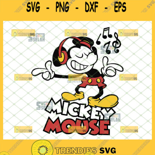 Mickey Mouse Singing Svg Music Notes Svg Relaxing Svg 1