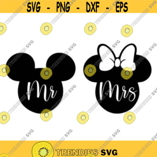 Mickey Mr and Mrs Decal Files cut files for cricut svg png dxf Design 16