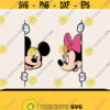Mickey Peeking Svg Minnie Peeking Svg Cricut Files Disney Svg Mickey And Minnie Peeking Svg Svg For KIds Design 261