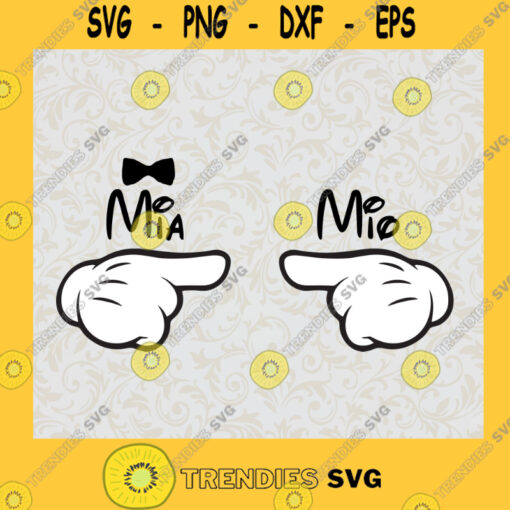Mickey and Minnie Mia and Mio Disney SVG Digital Files Cut Files For Cricut Instant Download Vector Download Print Files