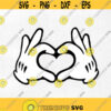 Mickey hands heart Svg Disney svg files Mouse Hand Heart Sign Disney love svg files for Cricut Eps Dxf Digital Download Design 95