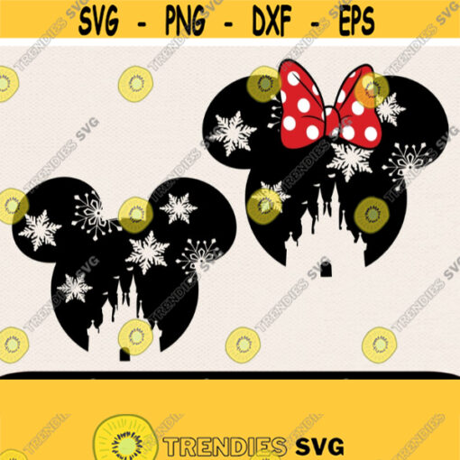 Micky And Minnie Christmas Svg Mickey Christmas Svg Svg For Cricut Svg Christmas Snowflakes Svg Castle Svg Minnie Svg Design 271