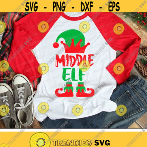 Middle Elf Svg Christmas Elf Svg Elf Svg Dxf Eps Png Funny Winter Svg Holiday Quote Clipart Kids Shirts Design Silhouette Cricut Design 1060 .jpg