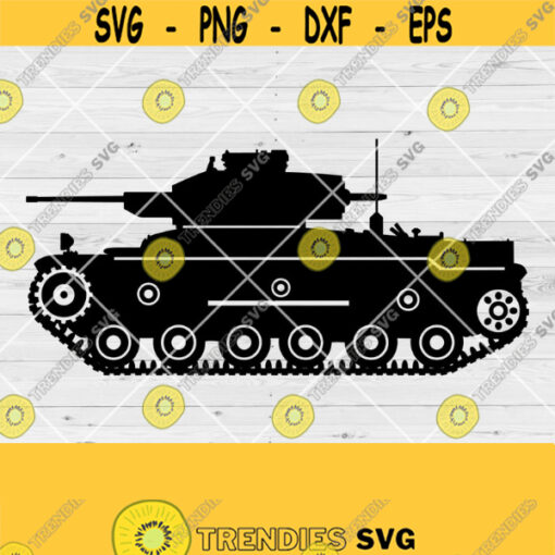 Military Tank Svg File United States Army Svg US Marine War Vehicle World War II Tank Svg Tank Silhouette Military Tank Cutting Files