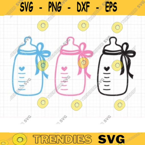Milk Bottle SVG Files for Cricut or Silhouette Cute Baby Shower Milk Bottle Item SVG DXF Cut File Clipart Clip Art copy