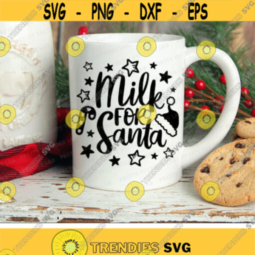 Milk For Santa Svg Christmas Svg Santa Milk Bottle Svg Dxf Eps Png Christmas Mug Cut Files Funny Holiday Clipart Silhouette Cricut Design 2825 .jpg