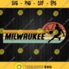 Milwaukee Wi Cityscape Retro Sun Basketball Vintage Svg
