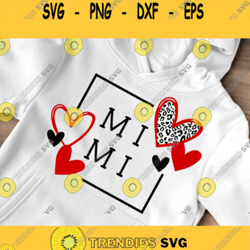 Mimi Svg Valentines Svg Mothers Day Svg Leopard Print Heart Svg Love Svg Valentines Cut File Svg Designs for Cricut Sublimation