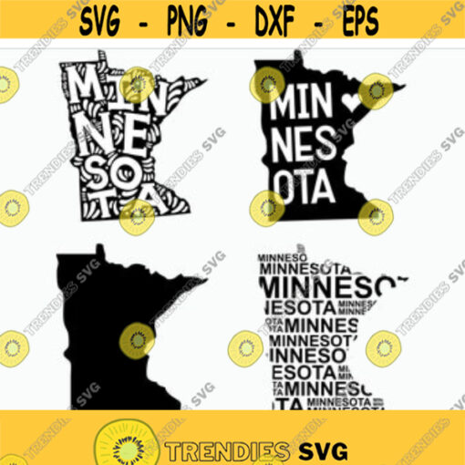 Minnesota SVG Minnesota clipart Minnesota state svg Cricut printable silhouette vinyl decal vector files for cutting machines Design 277