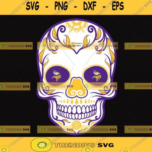 Minnesota Vikings Skull Svg Skull NFL Svg Sport NFL Svg Skull Nfl Shirt Silhouette Svg Cutting Files Download Instant BaseBall Svg Football Svg HockeyTeam