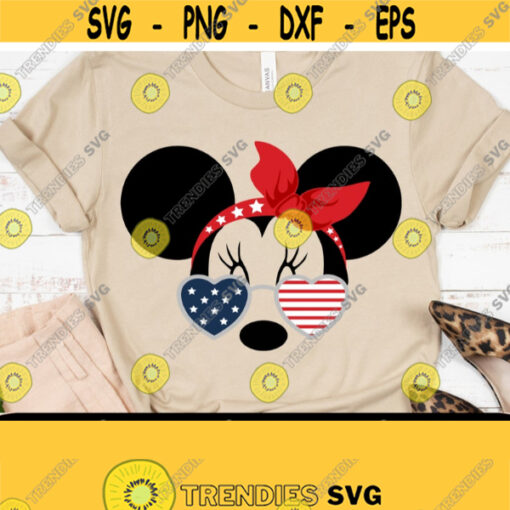Minnie 4Th July Svg Minnie Svg Fouth Of July Svg USA Svg American Flag Svg Svg For Family Minnie Mouse Svg Svg For Girl Design 95