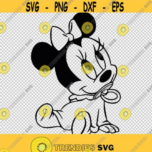 Minnie Baby SVG PNG EPS File For Cricut Silhouette Cut Files Vector Digital File