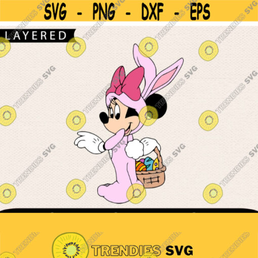 Minnie Bunny Svg Easter Easter Svg Disney Svg Minnie Svg Bunny Svg Holiday Svg Kids Svg Girl Svg Design 198