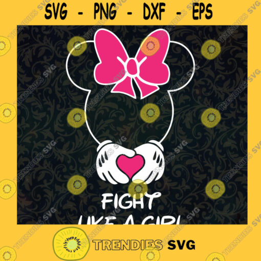 Minnie Cancer SVG Fight like a girl SVG Minnie Mouse SVG Minnie Warrior SVG