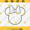 Minnie Head Outline svg Minnie svg dxf png instant download disney svg for cricut Minnie mouse svg disney svg Minnie outline svg Design 83