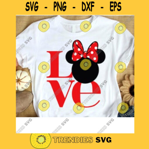 Minnie Love Svg Minnie Mouse Disneyland Svg Couple Svg His and Hers Svg Minnie Mouse Svg Disney Valentines Day Svg Jpg Png Eps