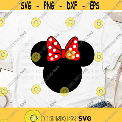 Minnie Mouse SVG LAYERED Minnie mouse instant Download Minnie Mouse Head Minnie Mouse Cut File Minnie Mouse for Silhouette and Cricut Design 405