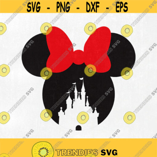 Minnie Mouse SVG Minnie Mouse Castle SVG Disney Castle svg Minnie Mouse for Silhouette and Cricut Instant download. Design 90
