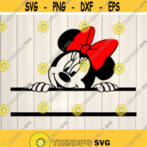 Minnie Mouse split monogram frame Great for personalizing autograph books minnie mouse SVG Disney SVG for cricut and silhouette Design 27
