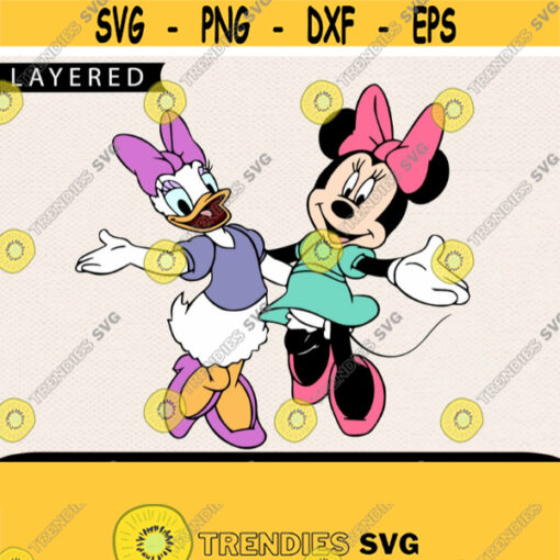 Minnie and Daisy Svg Friends Svg Girl Svg Cricut Svg Cricut File Familty Svg Design 494