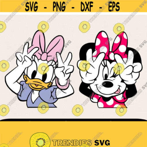 Minnie and Daisy Svg Svg For Cricut Disney Svg Minnie Svg Daisy Svg Cartoon Svg Family Svg Svg For Kids Cricut File Design 41