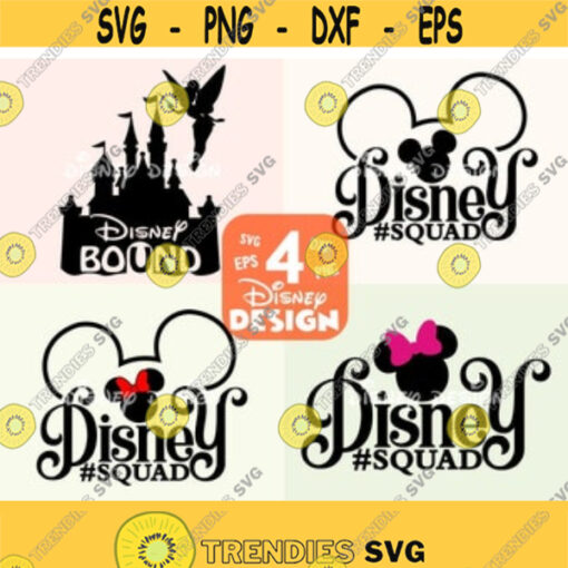 Minnie and Mickey Mouse Disney Squad SVG Minnie Mickey Mouse Ears SVG Sublimation Transfer Cut File Iron On Transfer Mouse Head SVG Design 24