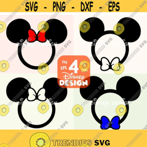 Minnie and Mickey Mouse SVG Instant Download Minnie Mouse Head Vector Minnie Mouse Cut File Minnie Mouse for Silhouette and Cricut Design 413