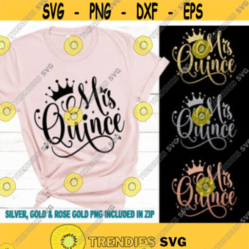 Mis quince SVG Quinceanera SVG Mis quince anos SVG Mis quince shirt spanish cut files