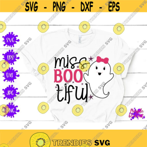 Miss boo tiful svg Cute girl Halloween Baby Halloween shirt Kid Halloween gift Bootiful svg Kids boo svg Funny kids Halloween 1st Halloween Design 479