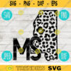 Mississippi MS SVG State Leopard Cheetah Print svg png jpeg dxf Small Business Use Vinyl Cut File 1782