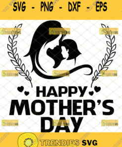 Mom And Daughter Svg Happy MotherS Day Svg Hearts And Leaves Svg 1