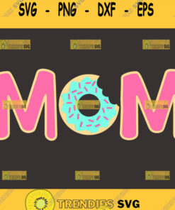 Mom Donut Svg Bitten Pink Donut With Sprinkles Svg 1