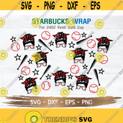 Mom Life Starbucks Cup SVG Baseball Mom Svg Baseball Svg DIY Venti for Cricut 24oz Instant Download Design 177