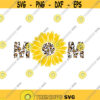 Mom Sunflower Decal Files cut files for cricut svg png dxf Design 168
