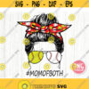 Mom of Both Baseball Softball Mom Messy Bun Sunglasses Mom Life PNG Sublimation Design Downloads Design 200