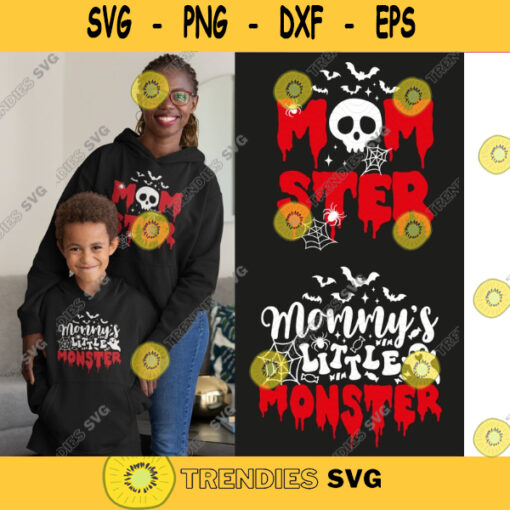 Mommy Little Monster Svg Momster svg Mom Halloween Svg Cute Halloween Toddler Svg Mom Baby Matching svg files for Cricut. 638