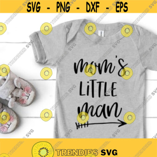 Moms Little Man SVG Baby Boy Onesie Svg Design Baby Toddler Boy Svg Newborn Svg Little Man Shirt Svg Design Mommys Little Man Svg Png Design 5