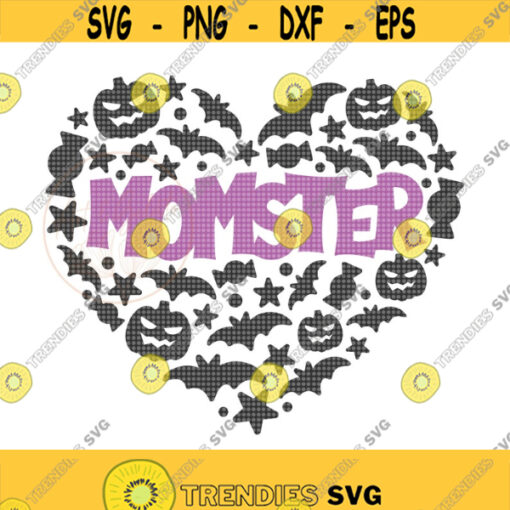 Momster Heart SVG Happy Halloween SVG Monster Mom Svg Spooky Heart Svg Halloween Mom Svg Halloween Shirt Svg Halloween DIY Pumpkins Design 472