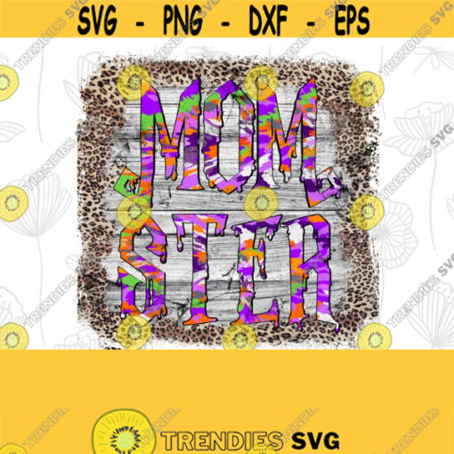 Momster PNG Sublimation Designs Download Digital Tie Dye Halloween Basic Bad Witch Vibes Boo Crew Thick Thighs Trick Or Treat PNG Design 180