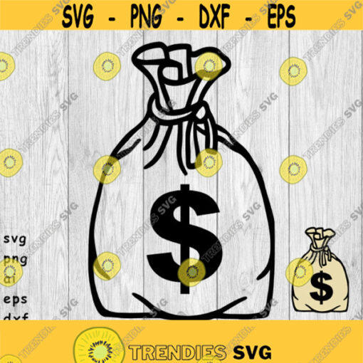 Moneybag Money Bag Bag of Money svg png ai eps dxf DIGITAL files for Cricut CNC and other cut projects Design 131